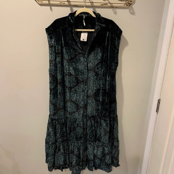 NWT Free People On My Mind Velvet Maxi Top - Picture 9 of 13